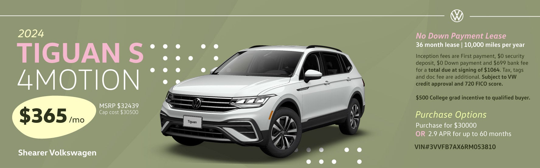 May Specials for Tiguan S