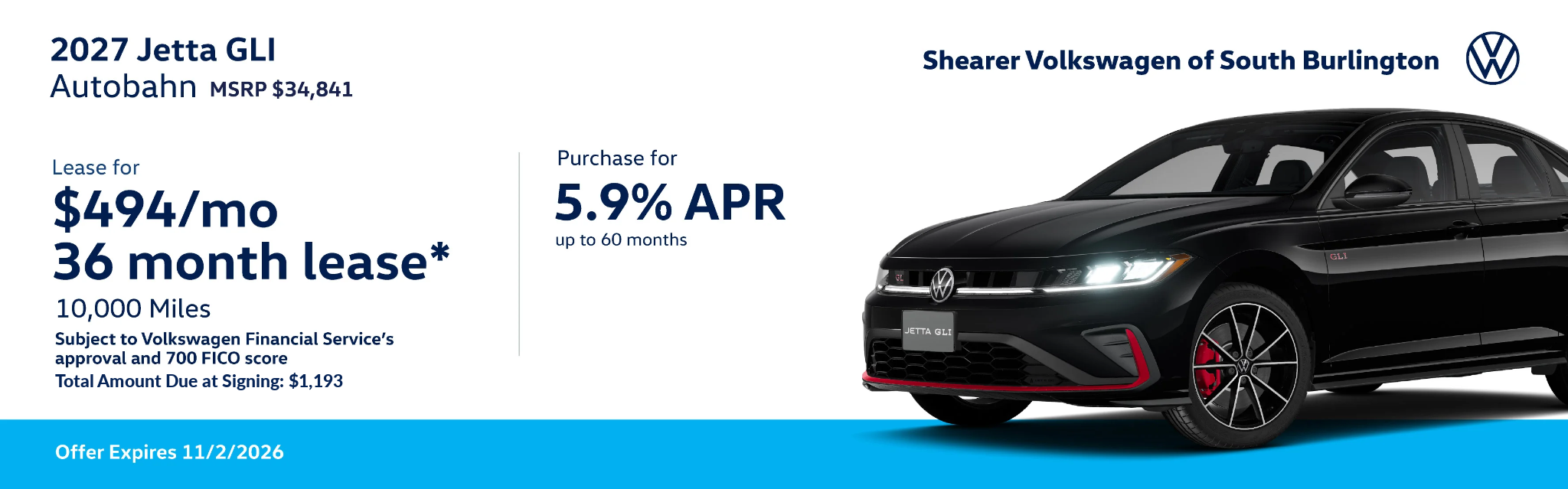 2027 Jetta GLI Specials
